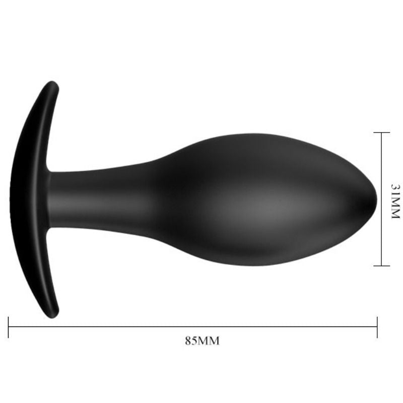 PRETTY LOVE - PLUG ANAL SILICONE ANCHOR 8,5 CM PRETO