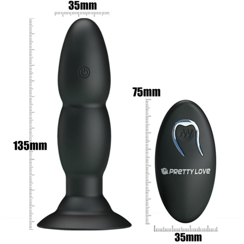 PRETTY LOVE - VIBRADOR PLUG E ROTAÇÃO POR CONTROLE REMOTO