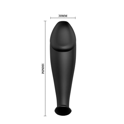 PRETTY LOVE - PLUG ANAL DE SILICONE FORMULÁRIO DE PÊNIS E 12 MODOS DE VIBRAÇÃO PRETO