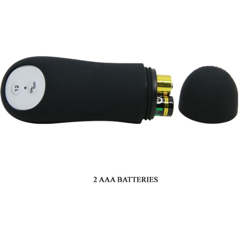 PRETTY LOVE - PLUG ANAL DE SILICONE FORMULÁRIO DE PÊNIS E 12 MODOS DE VIBRAÇÃO PRETO