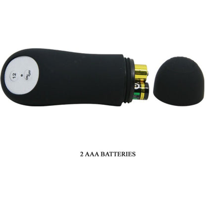 PRETTY LOVE - PLUG ANAL DE SILICONE FORMULÁRIO DE PÊNIS E 12 MODOS DE VIBRAÇÃO PRETO