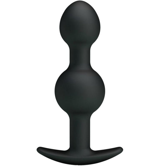 PRETTY LOVE - BOLAS ANAIS DE SILICONE ESPECIAL ESTIMULAÇÃO 10,3 CM PRETO