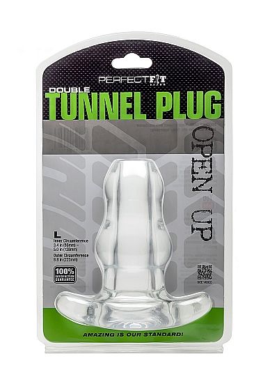 MARCA PERFECT FIT - DOUBLE TUNNEL PLUG XL GRANDE TRANSPARENTE
