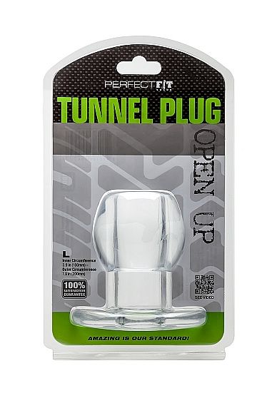 MARCA PERFECT FIT - ASS TUNNEL PLUG SILICONE TRANSPARENTE L