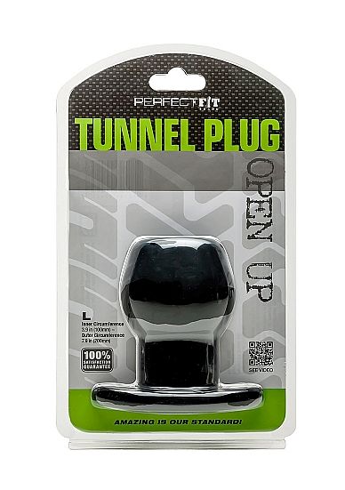 MARCA PERFECT FIT - ASS TUNNEL PLUG SILICONE PRETO L