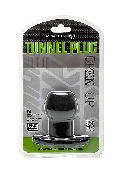 MARCA PERFECT FIT - ASS TUNNEL PLUG SILICONE PRETO M