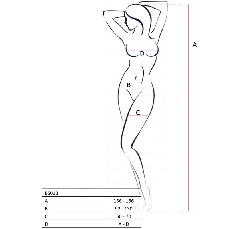 PASSION - MULHER BS013 BODYSTOCKING BRANCO TAMANHO ÚNICO