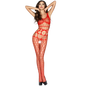 PAIXÃO - MULHER BS032 BODYSTOCKING VERMELHO TAMANHO ÚNICO