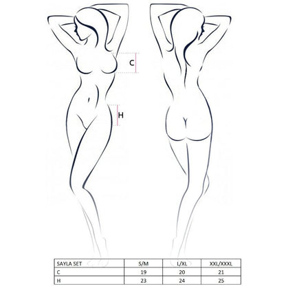 PASSION - FRAU SAYLA SET SCHWARZ GRÖSSE S/M
