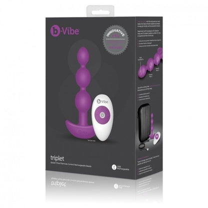 B-VIBE - CONTROLE REMOTO ANAL TRIPLET BEADS ROSA