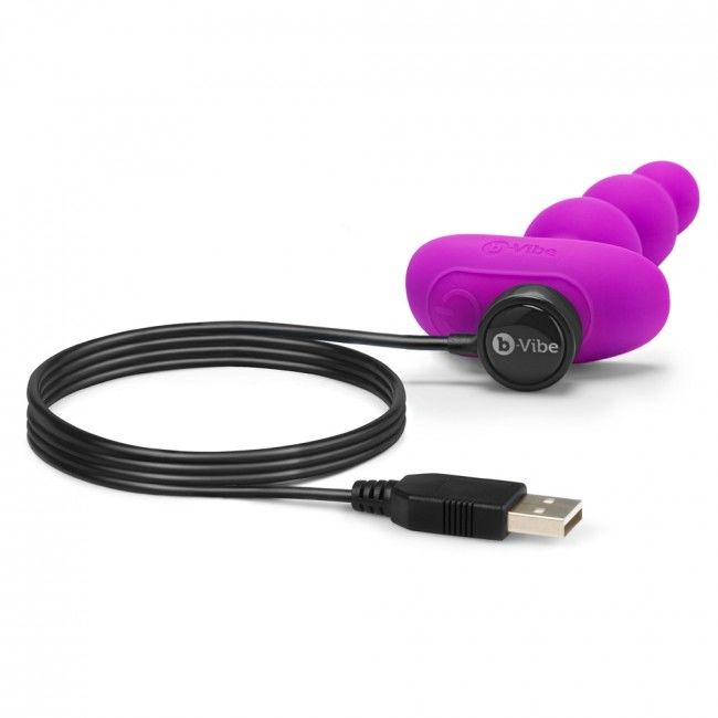 B-VIBE - CONTROLE REMOTO ANAL TRIPLET BEADS ROSA