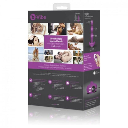 B-VIBE - CONTROLE REMOTO ANAL TRIPLET BEADS ROSA