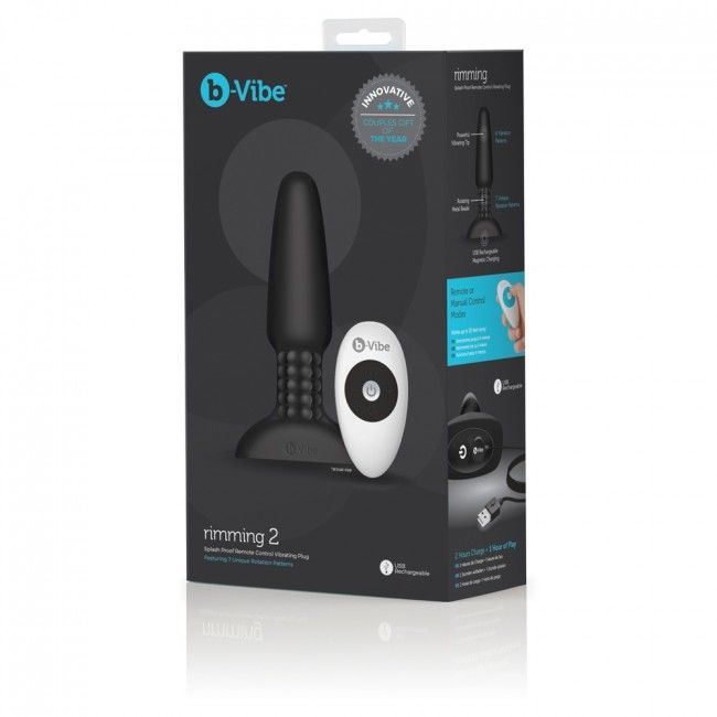 B-VIBE - RIMMING FERNBEDIENUNG ANALSTECKER 2 SCHWARZ
