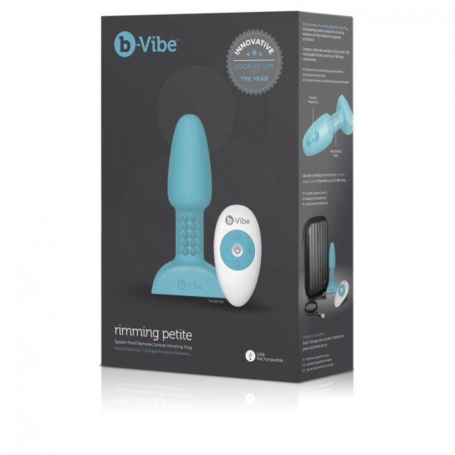 B-VIBE - CONTROLE REMOTO RIMMING ANAL PLUG PETITE TEAL