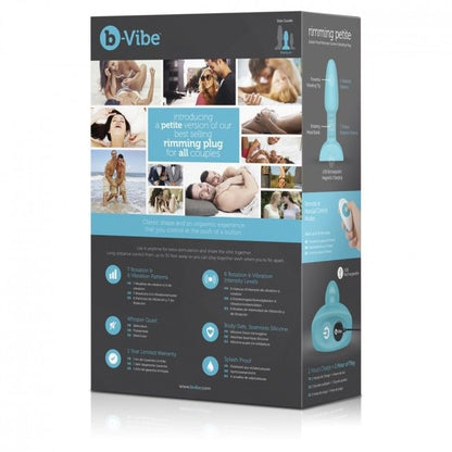 B-VIBE - CONTROLE REMOTO RIMMING ANAL PLUG PETITE TEAL