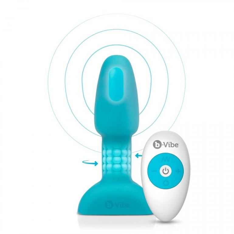 B-VIBE - CONTROLE REMOTO RIMMING ANAL PLUG PETITE TEAL