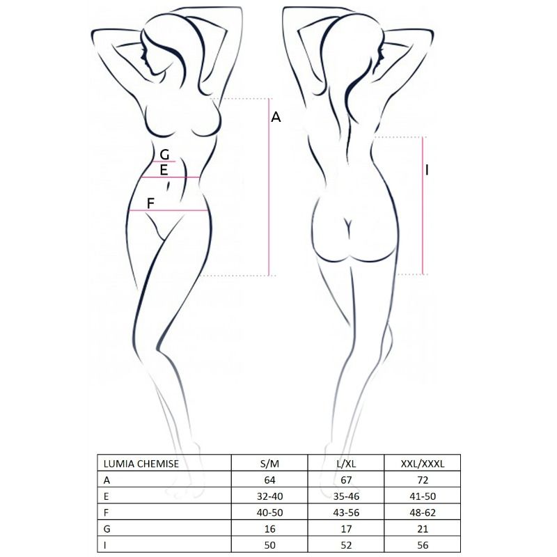 PAIXÃO - MULHER LUMIA CHEMISE PRETO TAMANHO S/M