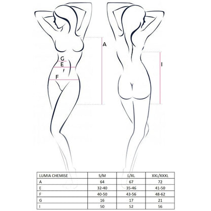 PAIXÃO - MULHER LUMIA CHEMISE PRETO TAMANHO S/M