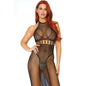 LEG AVENUE - VESTIDO SEM COSTAS COM REDE DUPLA HALTER
