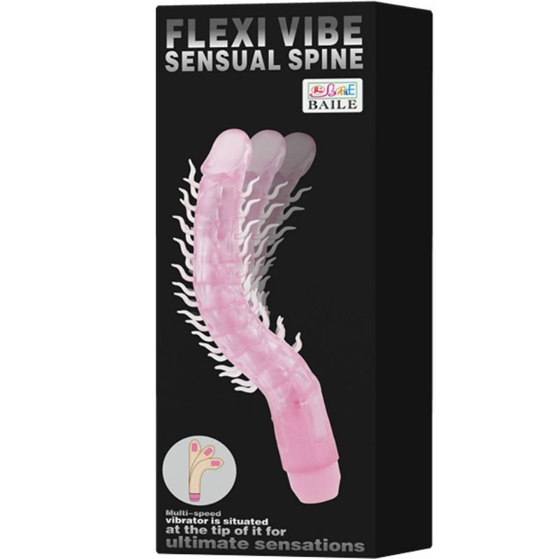 BAILE - FLEXI VIBE SENSUAL SPINE BENDABLE VIBRATING DILDO 23,5 CM