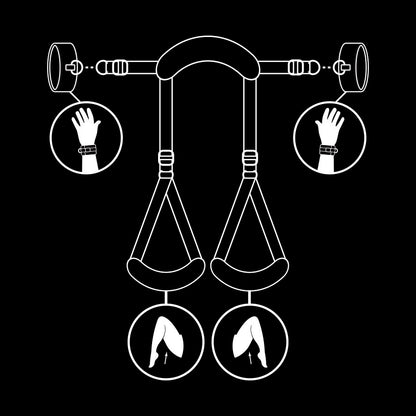 FETICHE SUBMISSIVO - POSIÇÃO DE PERNAS ABERTAS COM ALGEMAS DE FORRO DE NOPRENE