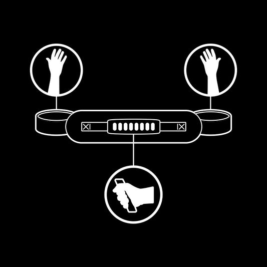 FETISH SUBMISSIVE - NOPRENE LINING HANDCUFFS WITH HANDLE