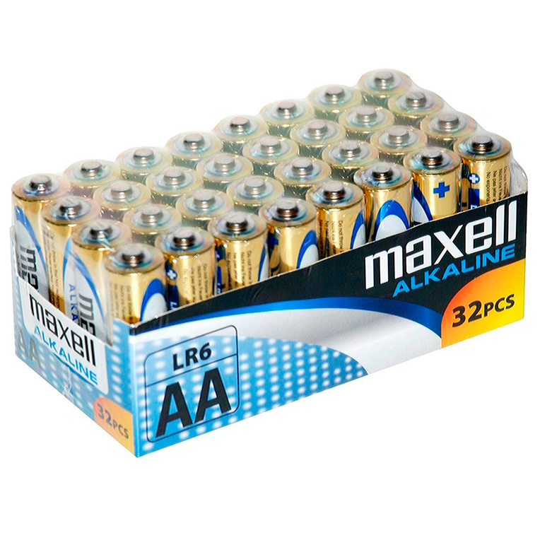 MAXELL - PILHA ALCALINA AA LR6 PACK*32 UDS