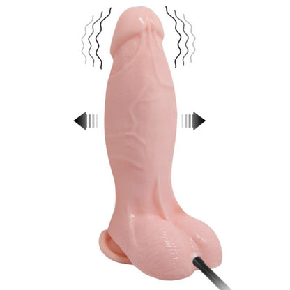 BAILE - DILDO REALISTA VIBRATÓRIO E INFLÁVEL 18,8 CM