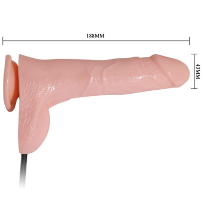 BAILE - DILDO REALISTA VIBRATÓRIO E INFLÁVEL 18,8 CM
