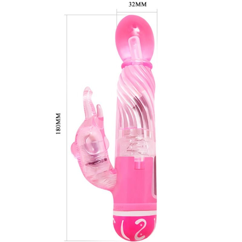 BAILE - VIBRADOR MULTISPEED COM ESTIMULADOR ROSA