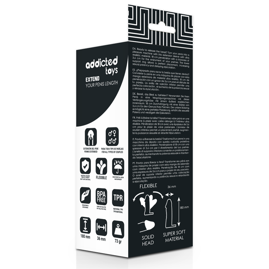 ADDICTED TOYS - VERLÄNGERN SIE IHREN PENIS 18 CM
