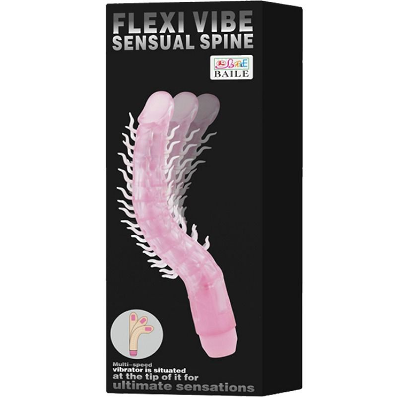 BAILE - FLEXI VIBE SENSUAL SPINE BENDABLE VIBRATING DILDO LILÁS 23,5 CM