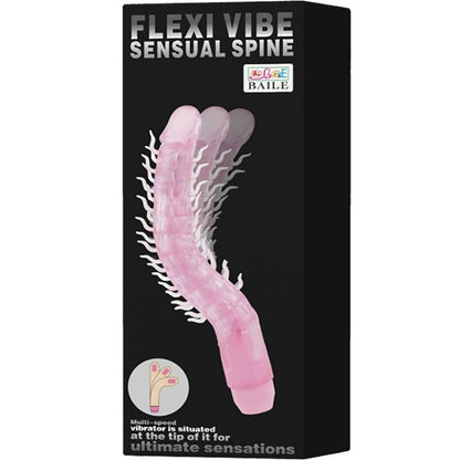 BAILE - FLEXI VIBE SENSUAL SPINE BENDABLE VIBRATING DILDO LILÁS 23,5 CM