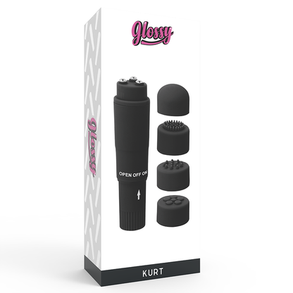 GLOSSY - KURT MASSAGEADOR DE BOLSO PRETO