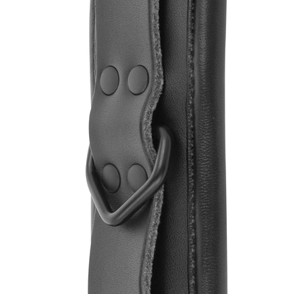 DUNKELN - VERSTELLBARE FUßHANDSCHELLEN AUS SCHWARZEM LEDER