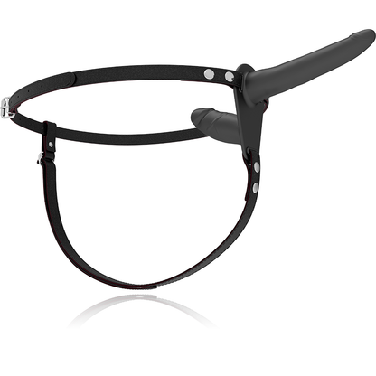 ARREIO DE FETICHE SUBMISSIVO - PRETO DUPLA PENETRAÇÃO