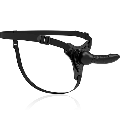 ARNÊS FETISH SUBMISSIVE - SILICONE PRETO REALISTA 16 CM