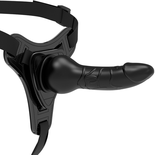 ARNÊS FETISH SUBMISSIVE - SILICONE PRETO REALISTA 16 CM