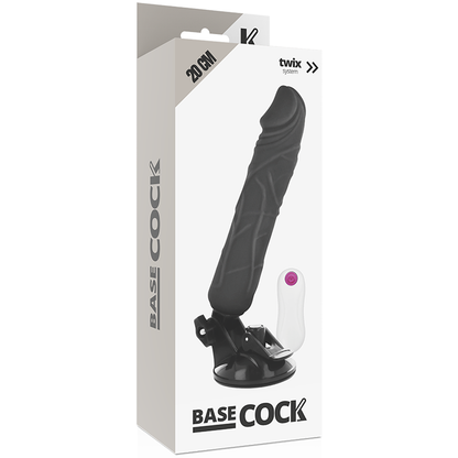 BASECOCK - VIBRADOR REALISTA CONTROLE REMOTO CARNE 20 CM -O- 4 CM