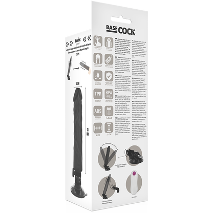BASECOCK - REALISTISCHER VIBRATOR MIT FERNBEDIENUNG, FLESH 21 CM -O- 4 CM