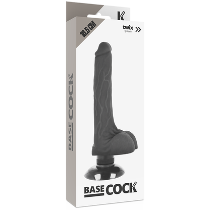 BASECOCK - VIBRADOR REALISTA 2-1 CARNE 18,5 CM -O- 4 CM
