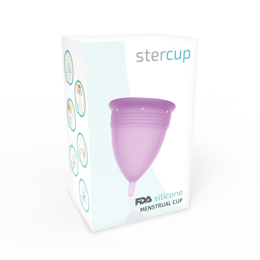 STERCUP - COPO MENSTRUAL DE SILICONE FDA VIOLETA - TAMANHO S