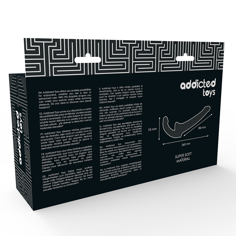 ADDICTED TOYS - DILDO COM RNA S SEM SUJEIÇÃO PRETO