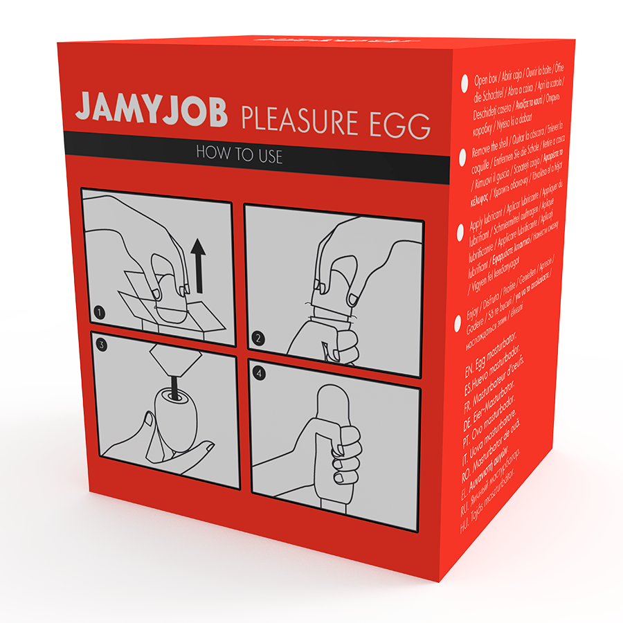 JAMYJOB - MASTURBADOR EGG VERSÃO VERMELHA DISCRETO