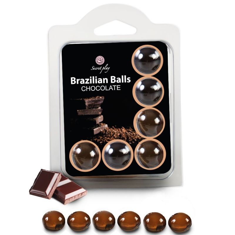 SECRETPLAY - SET 6 BOLAS BRASILEIRAS CHOCOLATE