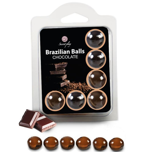 SECRETPLAY - SET 6 BOLAS BRASILEIRAS CHOCOLATE