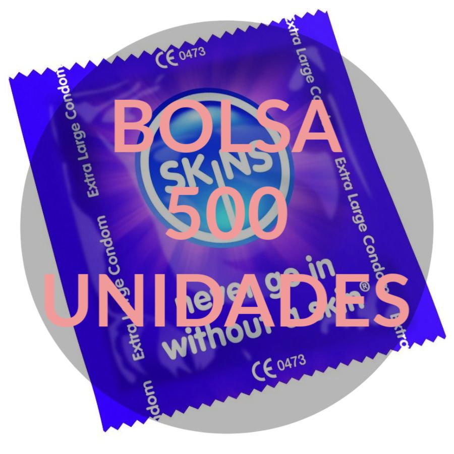 SKINS - SACO EXTRA GRANDE DE PRESERVATIVOS 500