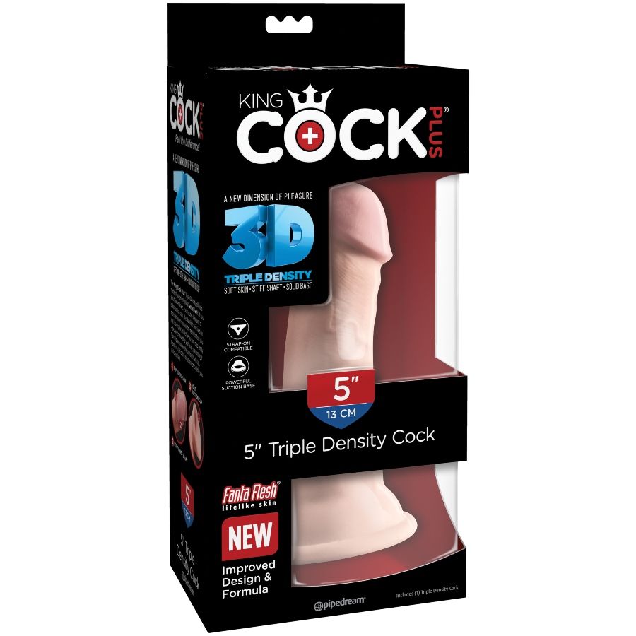 KING COCK - DILDO DENSIDADE TRIPLA 13 CM