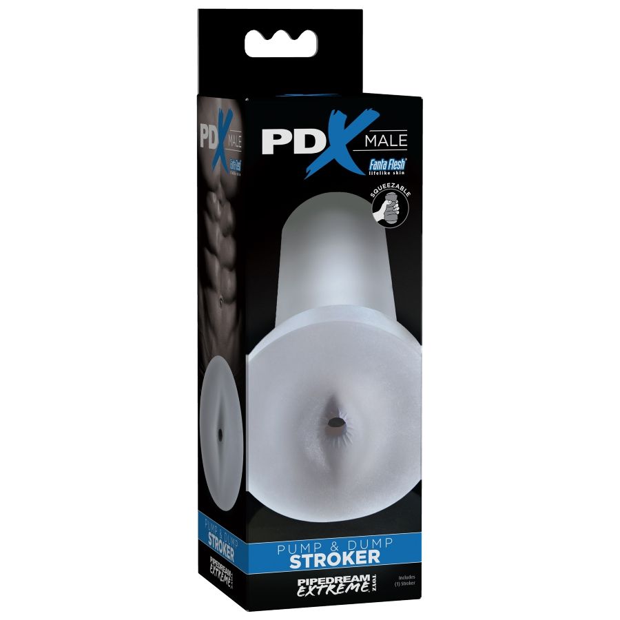 PDX MACHO - BOMBA E DESCARGA STROKER - TRANSPARENTE
