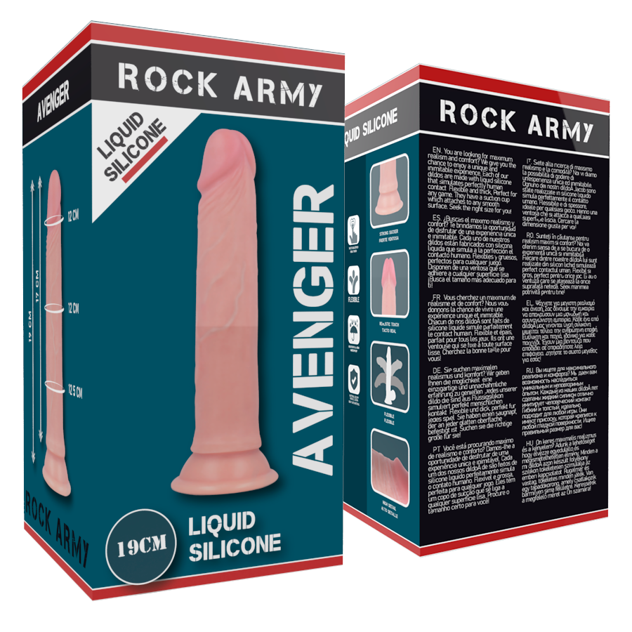 ROCKARMY - ROCKARMY SILICONE LÍQUIDO PREMIUM AVENGER REALISTA 19 CM -O- 3,98 CM